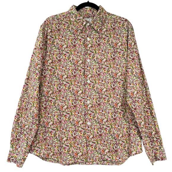 Agnes B. Homme Paris floral button down long sleeve cotton shirt mens size 42 - Picture 2 of 10